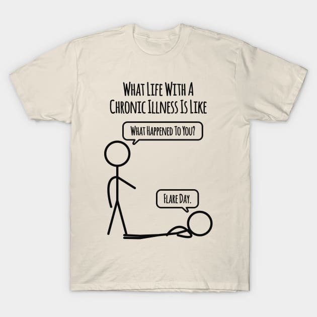 Life With Chronic Illness: Flare Day T-Shirt by Jesabee Designs